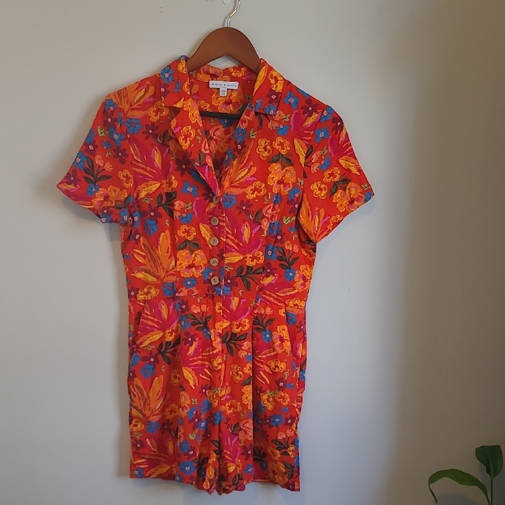 Floral Short Sleeve Romper